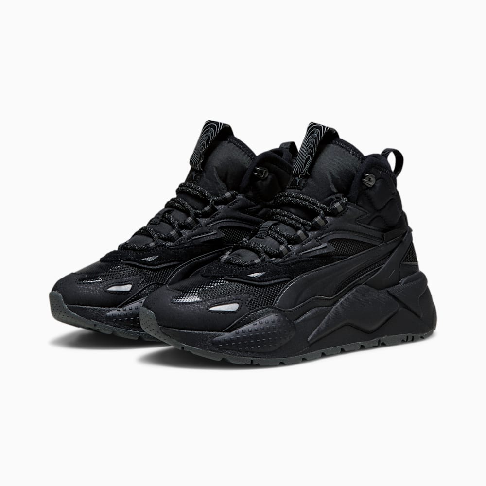 Puma RS-X Hi Big Kids Sneakers - Black-Shadow Gray