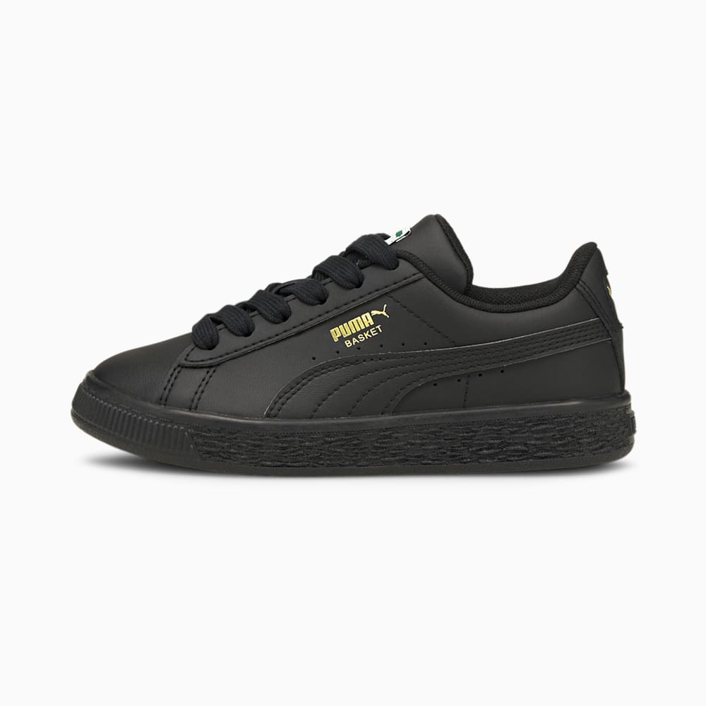 Puma Basket Classic XXI Little Kids Shoes - Black-Black