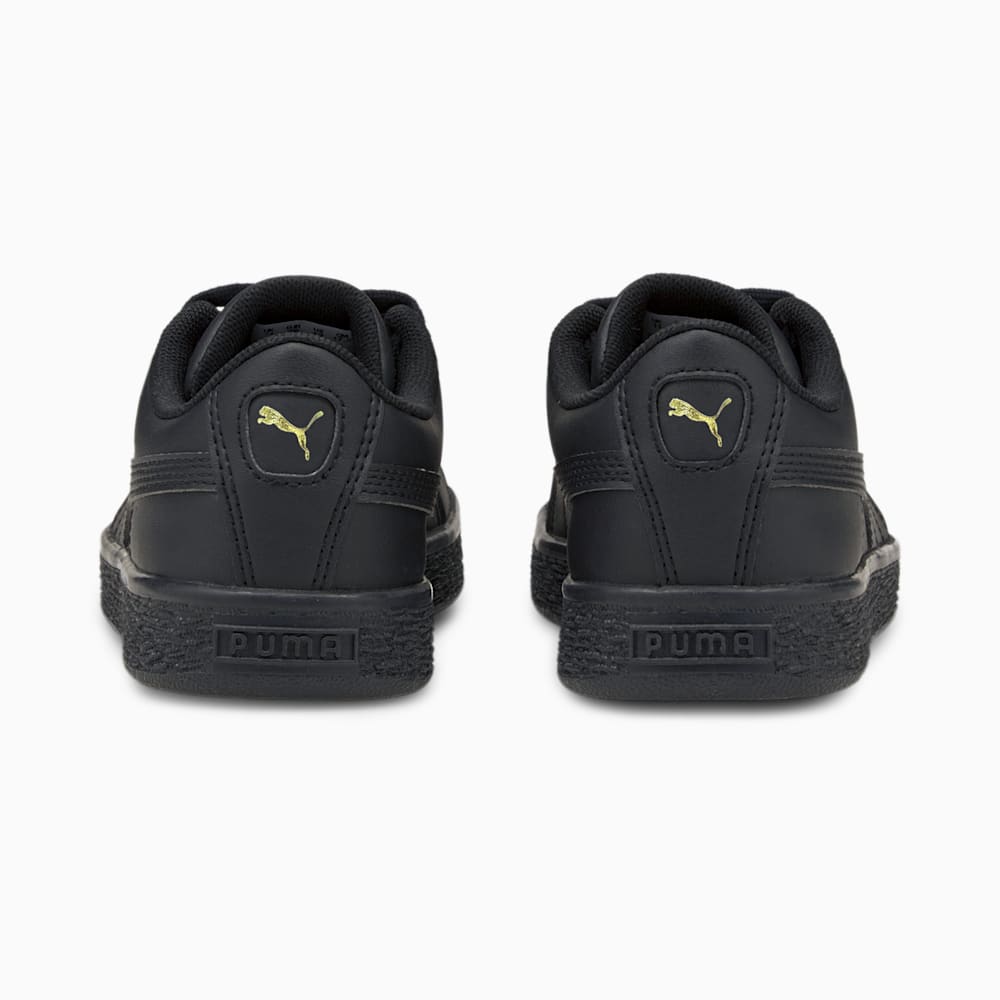 Puma Basket Classic XXI Little Kids Shoes - Black-Black