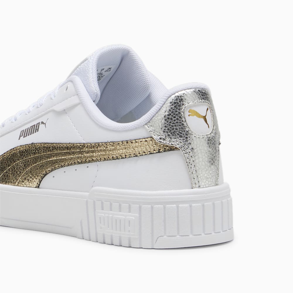 Puma Carina 2.0 Metallic Shine Sneakers - White-Gold-Silver