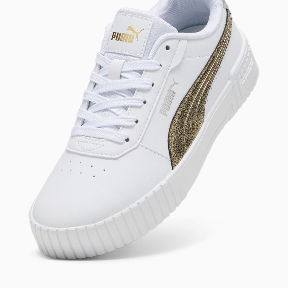 Puma Carina 2.0 Metallic Shine Sneakers - White-Gold-Silver