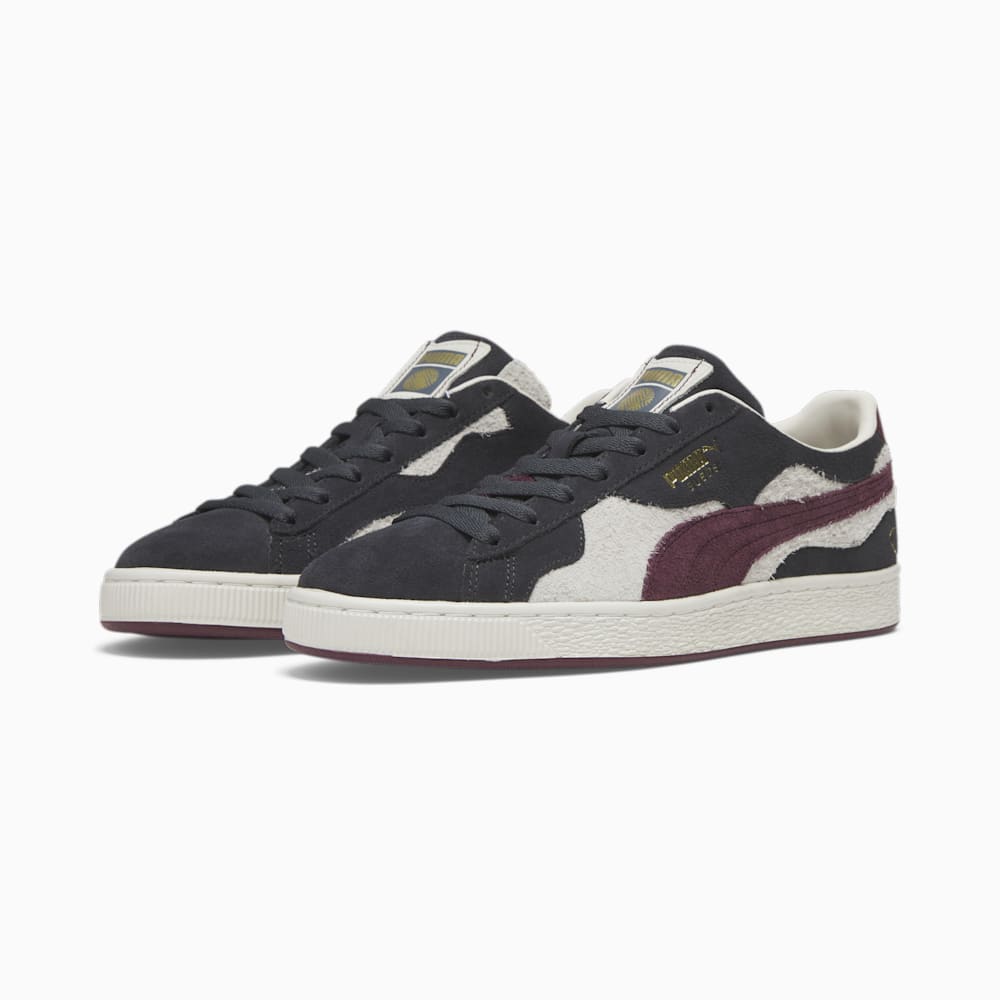 Puma Suede Camowave We Are Legends Deeply Rooted Sneakers - Strong Gray-Warm White-Aubergine