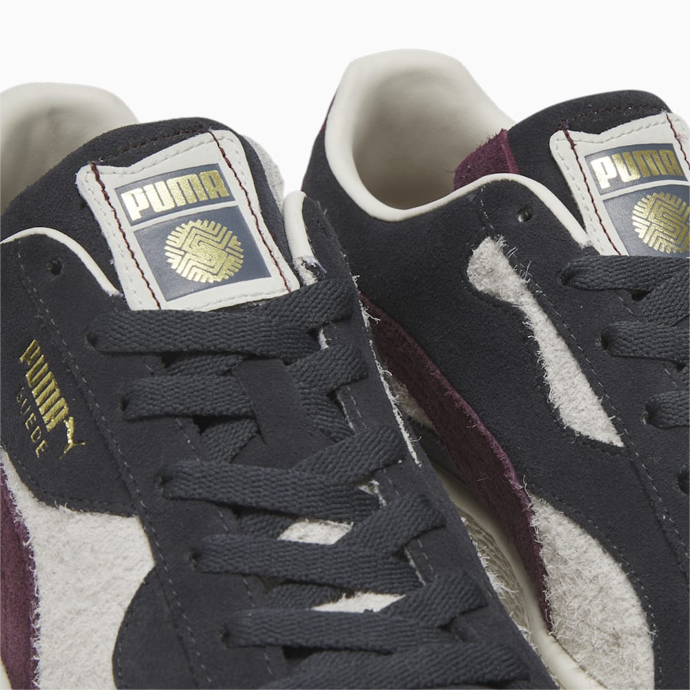 Puma Suede Camowave We Are Legends Deeply Rooted Sneakers - Strong Gray-Warm White-Aubergine