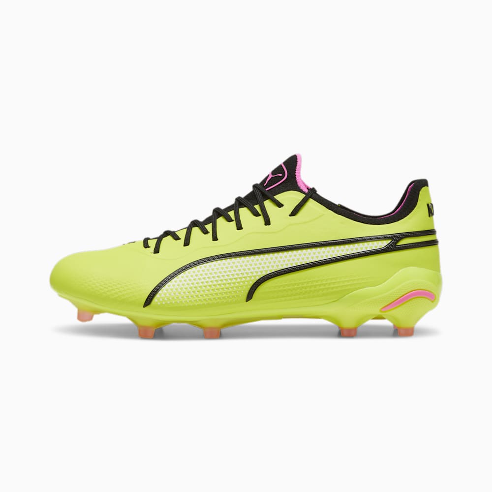 Puma KING ULTIMATE FG/AG Soccer Cleats - Electric Lime-Black-Poison Pink