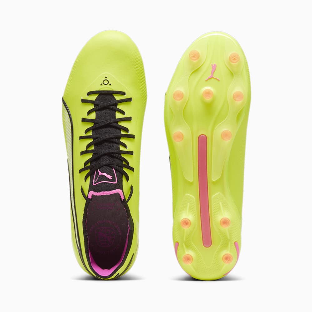 Puma KING ULTIMATE FG/AG Soccer Cleats - Electric Lime-Black-Poison Pink