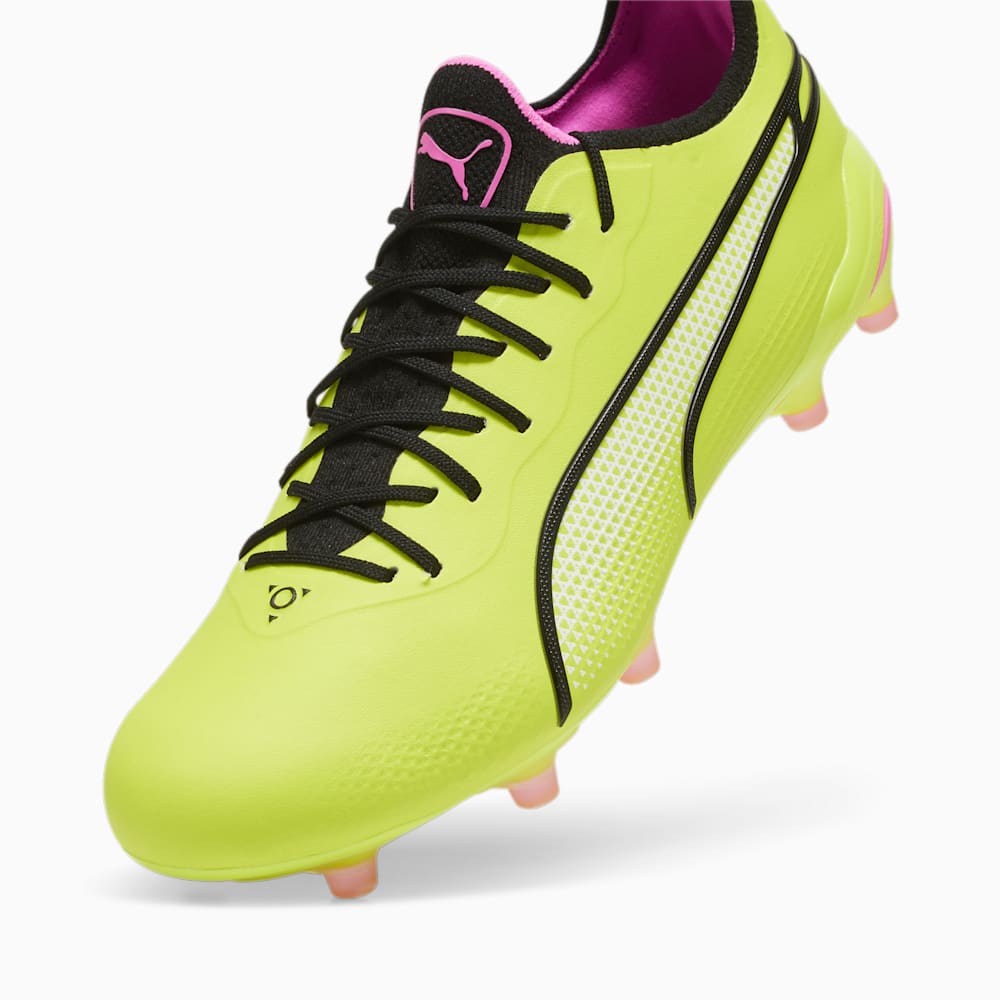 Puma KING ULTIMATE FG/AG Soccer Cleats - Electric Lime-Black-Poison Pink