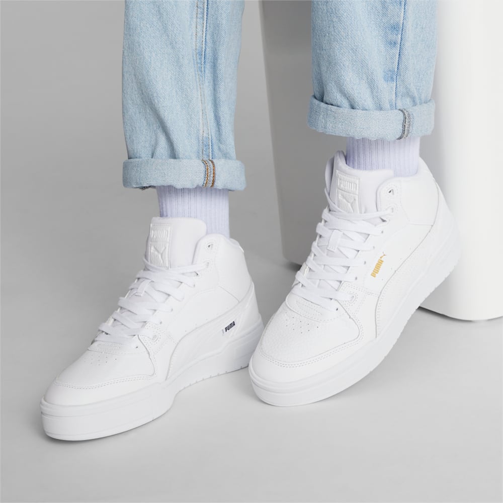 Puma CA Pro Mid Sneakers - White-Team Gold