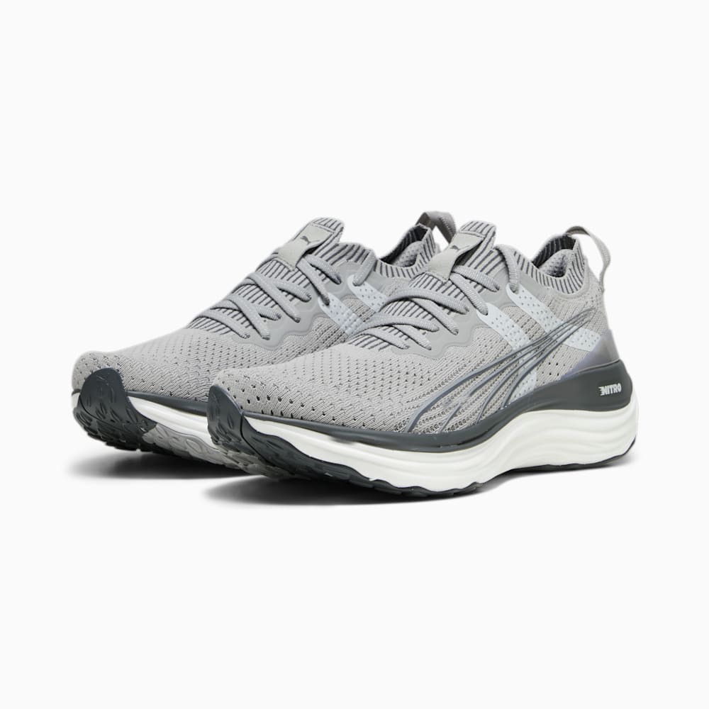 Puma ForeverRun NITRO™ Knit Running Shoes - Concrete Gray-Flat Dark Gray