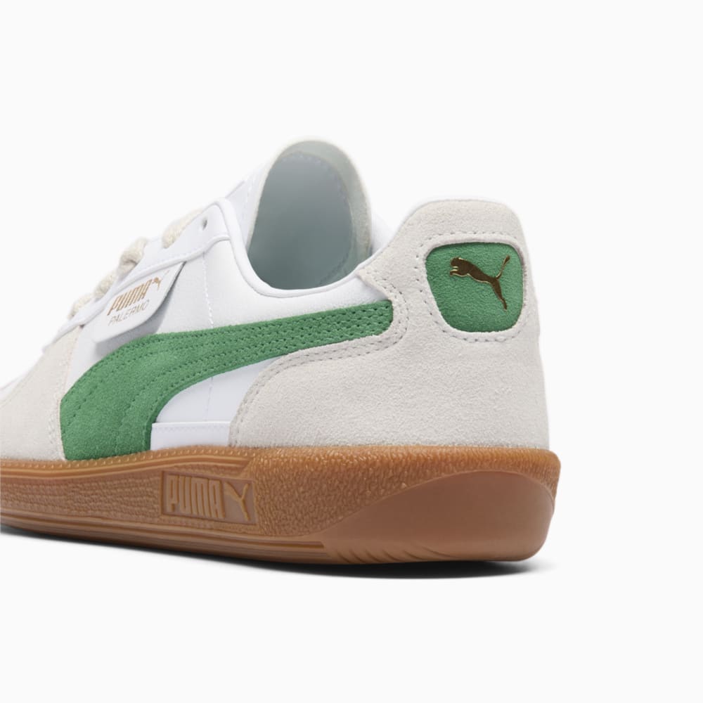 Puma Palermo Leather Sneakers - White-Vapor Gray-Archive Green