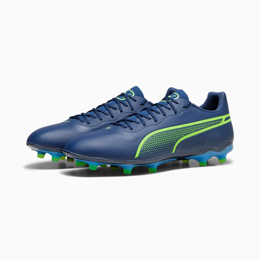 Puma KING PRO FG/AG Soccer Cleats - Persian Blue-Pro Green-Ultra Blue