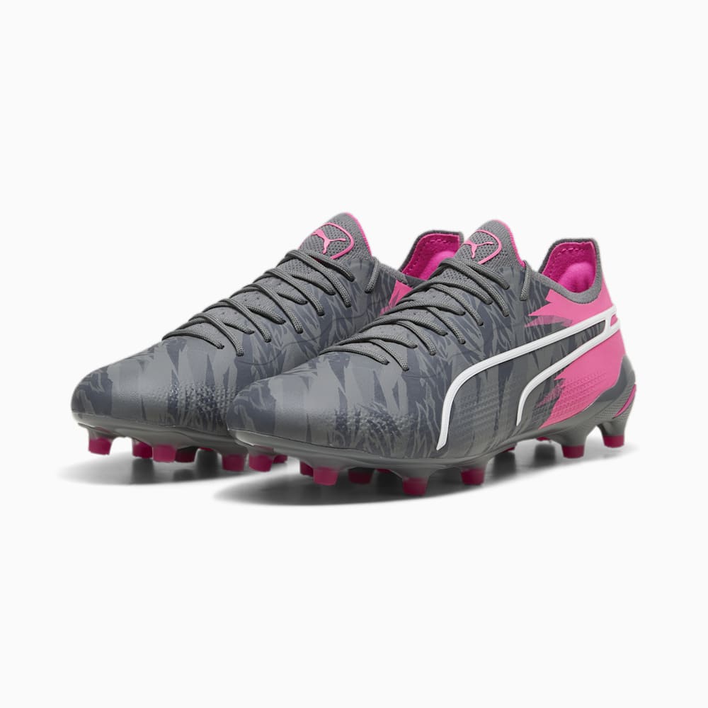 Puma KING ULTIMATE RUSH FG/AG Soccer Cleats - Cool Dark Gray-Strong Gray-Ravish