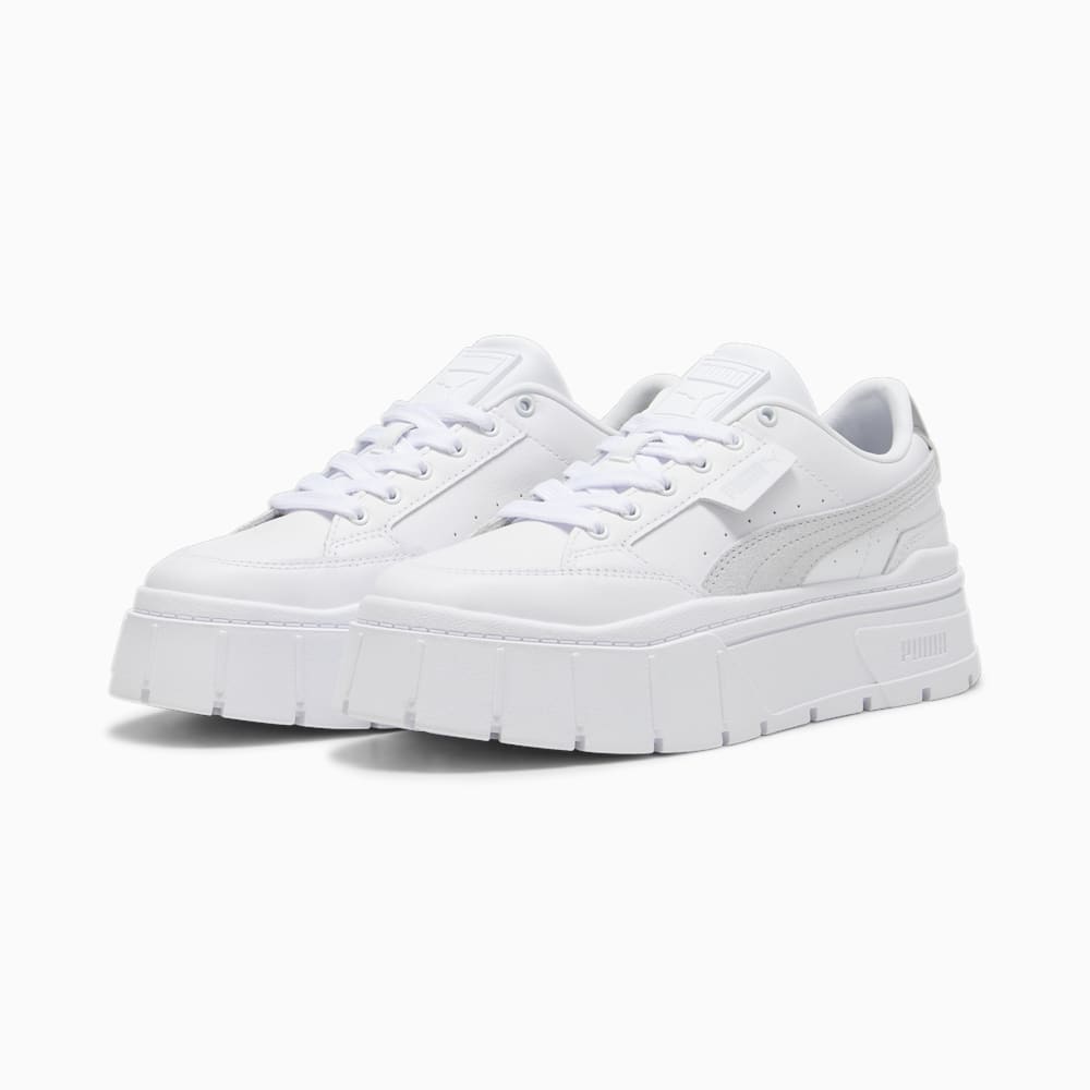 Puma Mayze Stack Sneakers - White-Stormy Slate