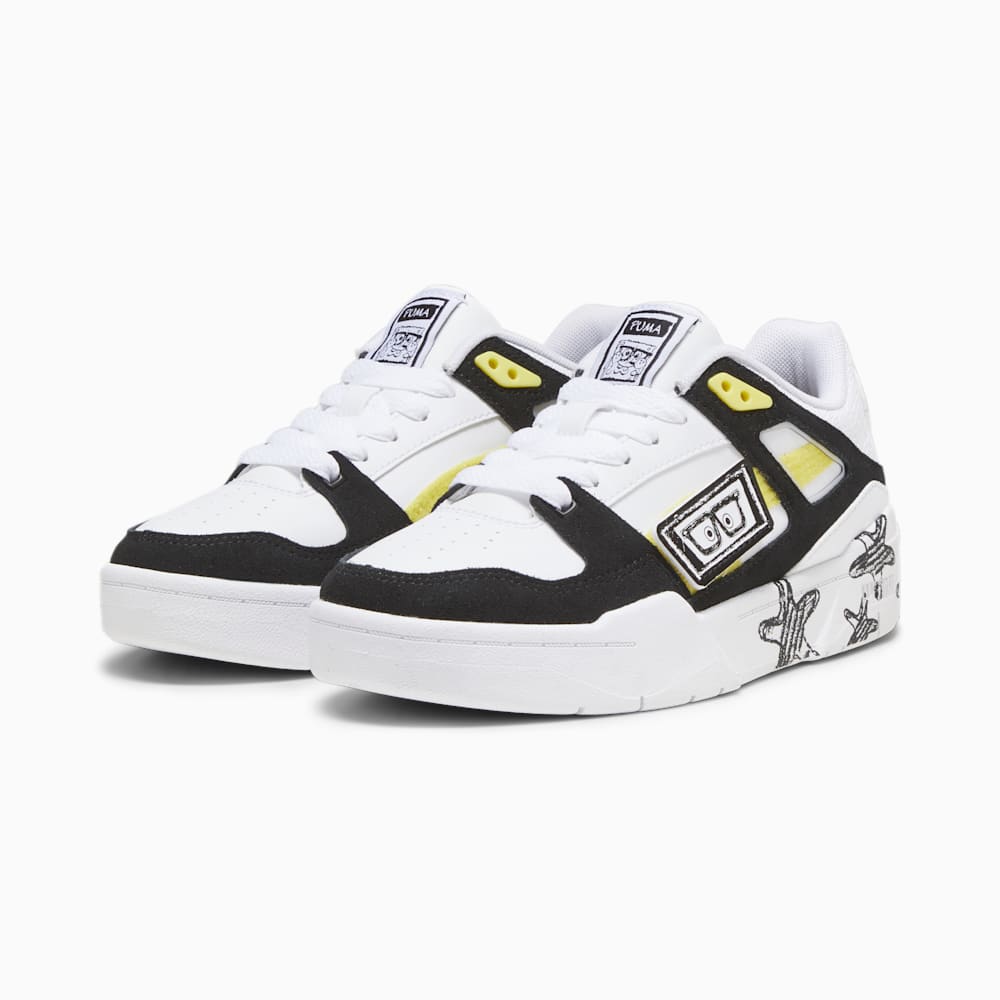 Puma PUMA x SPONGEBOB SQUAREPANTS Slipstream Big Kids Sneakers - White-Black