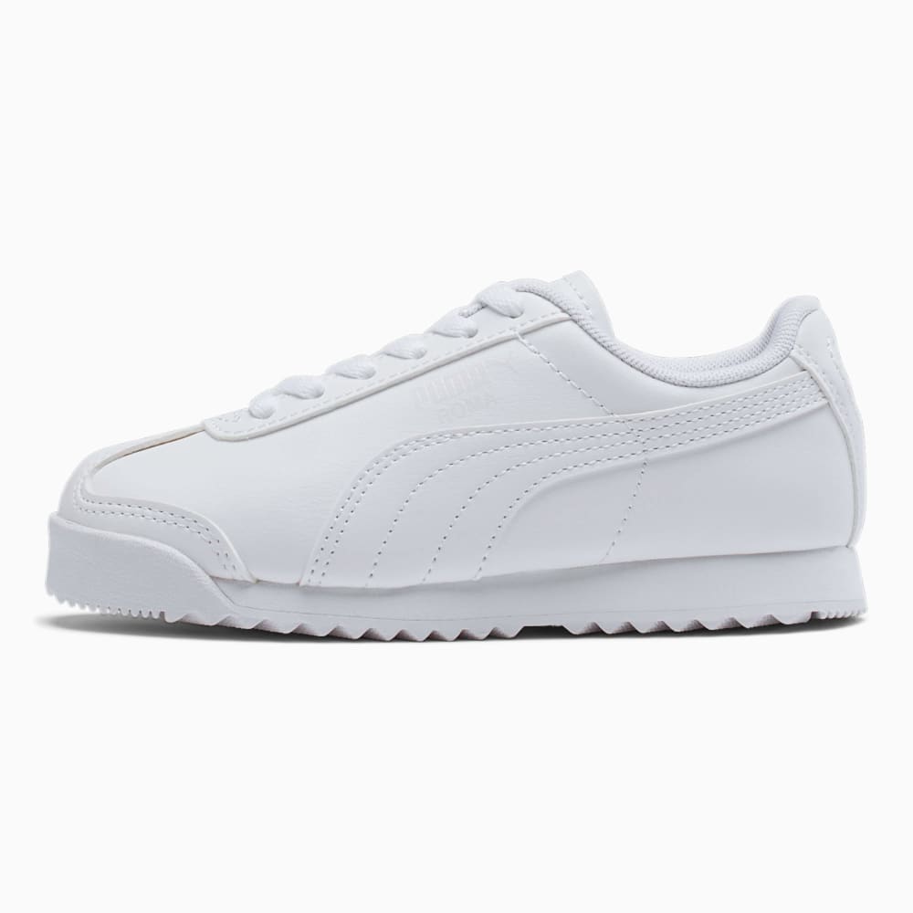 Puma Roma Basic Little Kids Shoes - White-Gray Violet