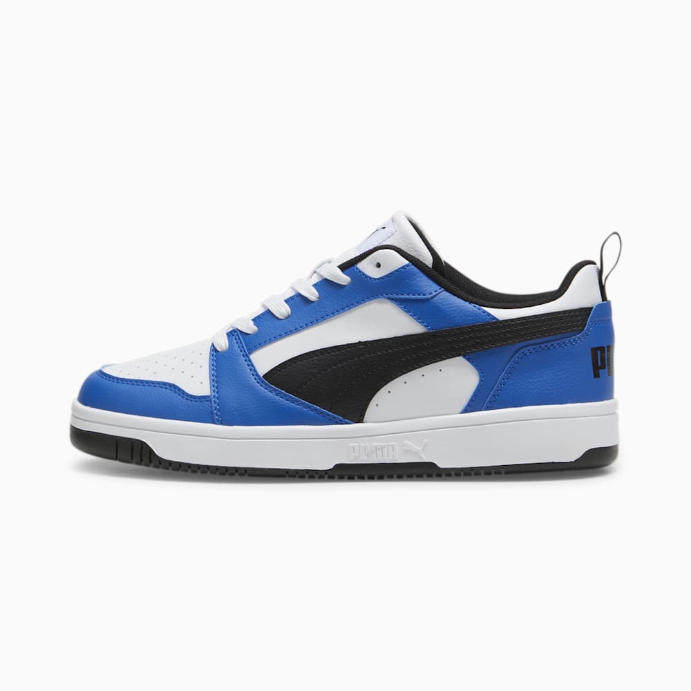 Puma Rebound V6 Low Sneakers - White-Black-Team Royal