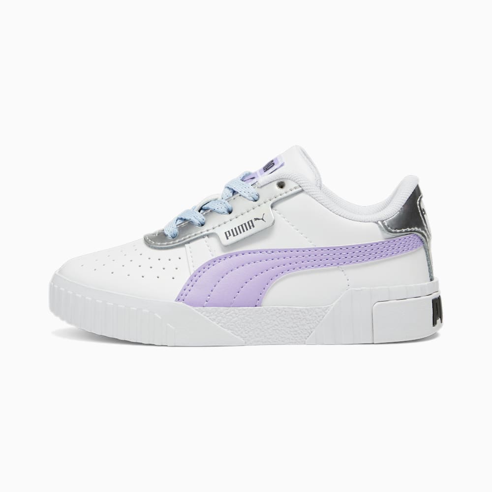 Puma Cali Frozen Over Little Kids Sneakers - White-Vivid Violet-Silver