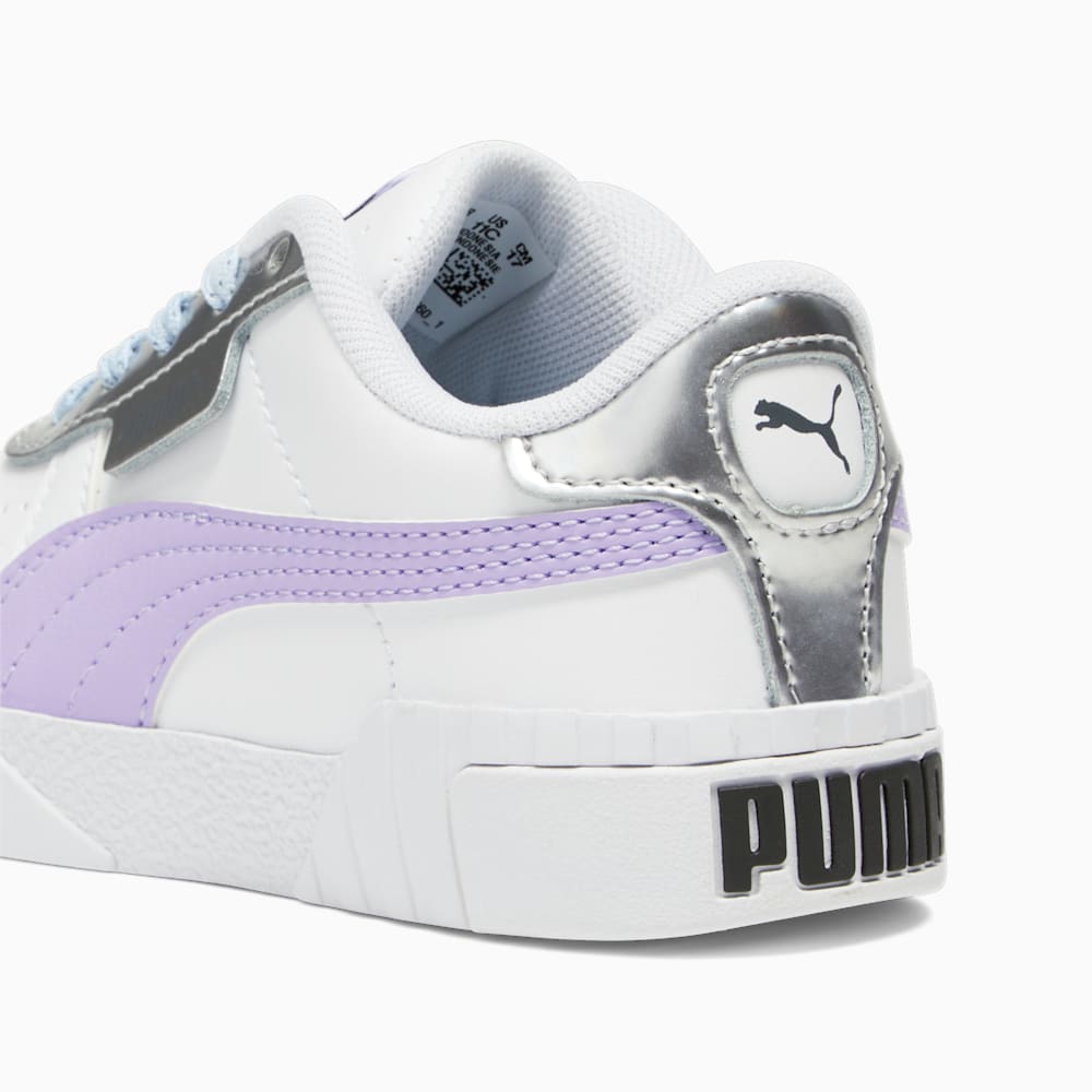 Puma Cali Frozen Over Little Kids Sneakers - White-Vivid Violet-Silver