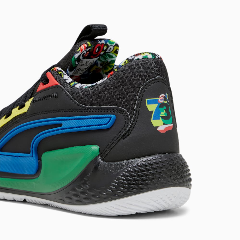 Puma Court Rider Chaos Trash Talk Basketball Sneakers - Black-Pelé Yellow-Archive Green-Racing Blue-White