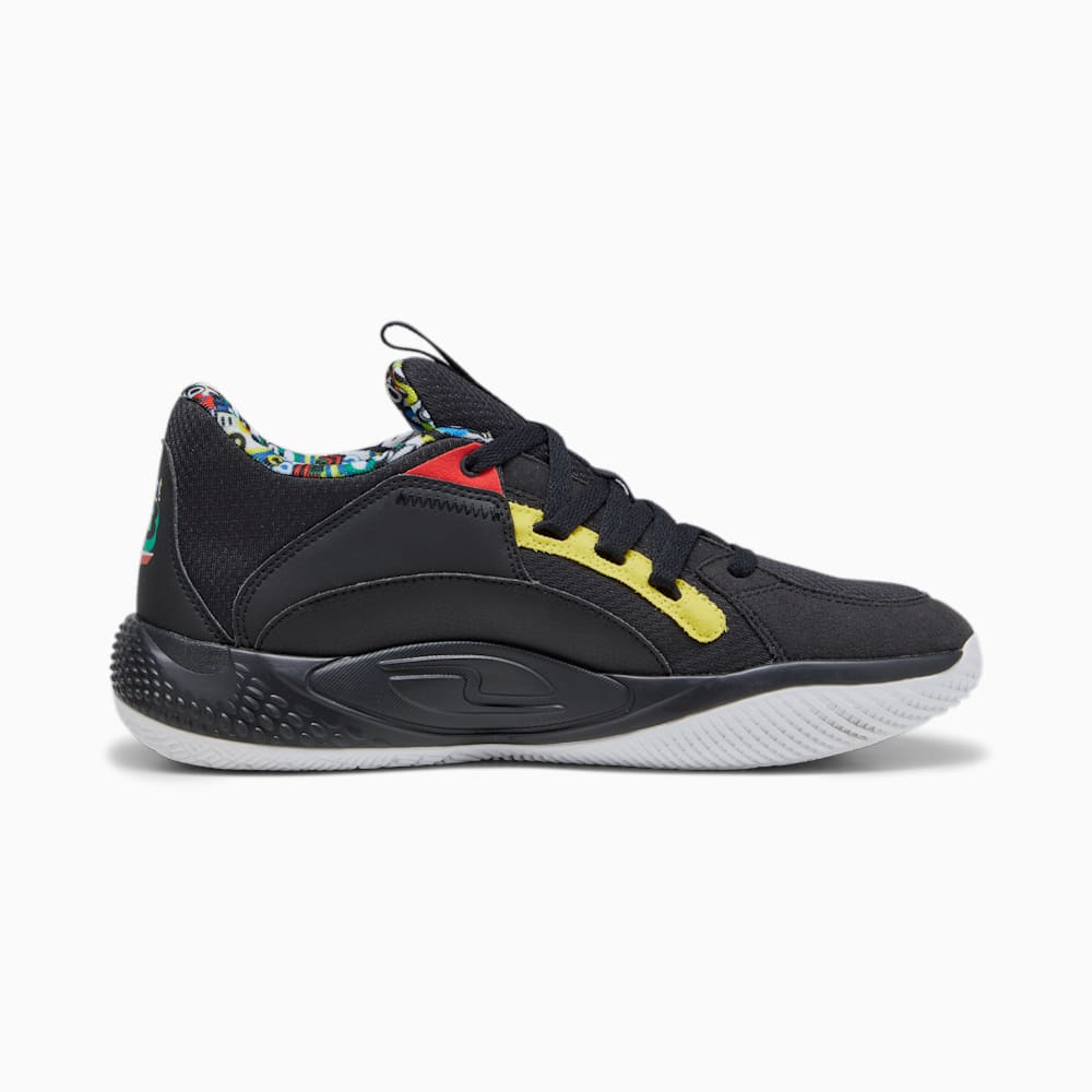 Puma Court Rider Chaos Trash Talk Basketball Sneakers - Black-Pelé Yellow-Archive Green-Racing Blue-White