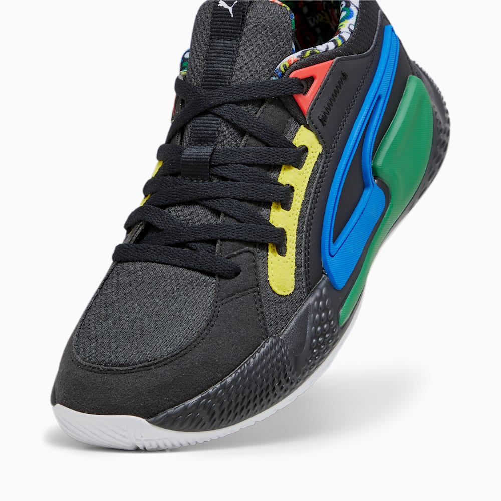 Puma Court Rider Chaos Trash Talk Basketball Sneakers - Black-Pelé Yellow-Archive Green-Racing Blue-White