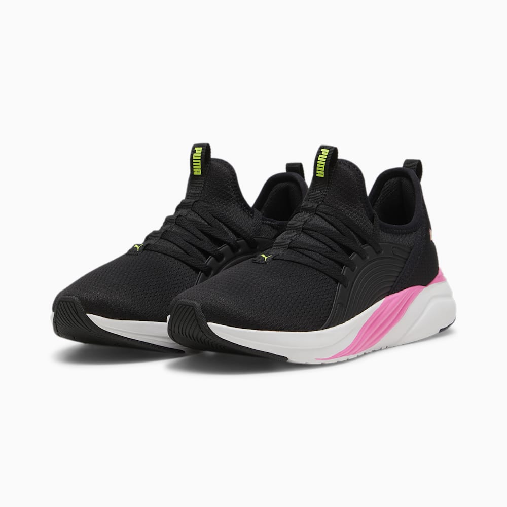 Puma SOFTRIDE Sophia 2 Emboss Running Shoes - Black-Poison Pink-Electric Lime