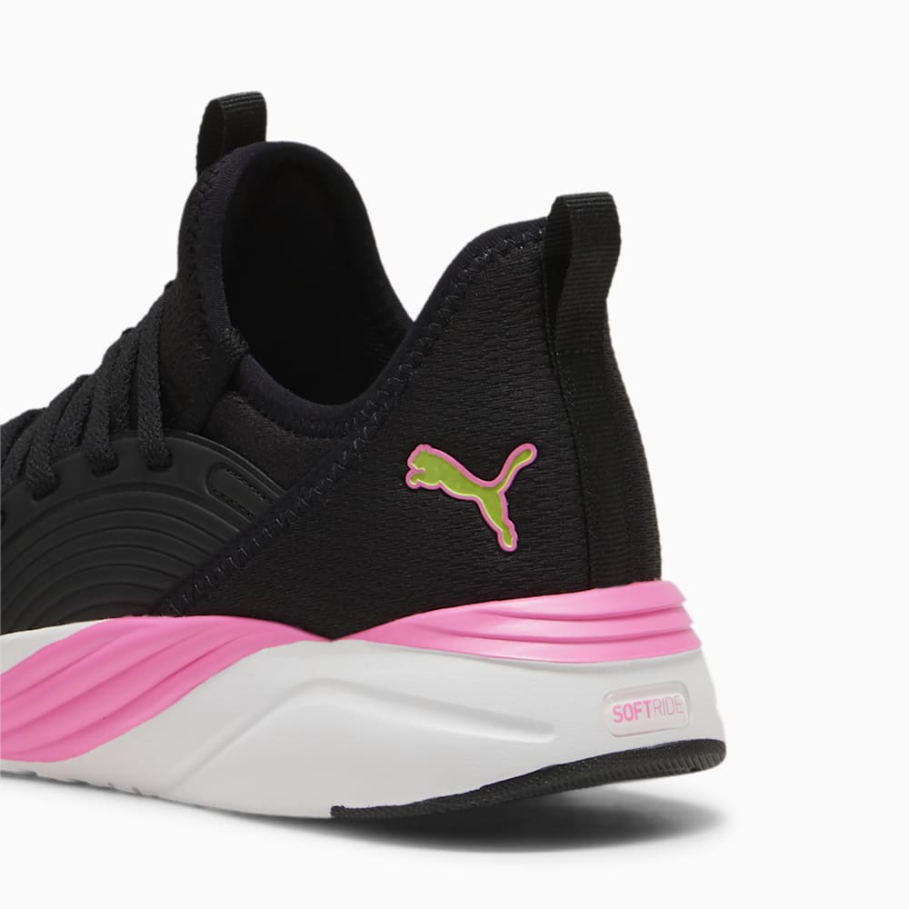 Puma SOFTRIDE Sophia 2 Emboss Running Shoes - Black-Poison Pink-Electric Lime