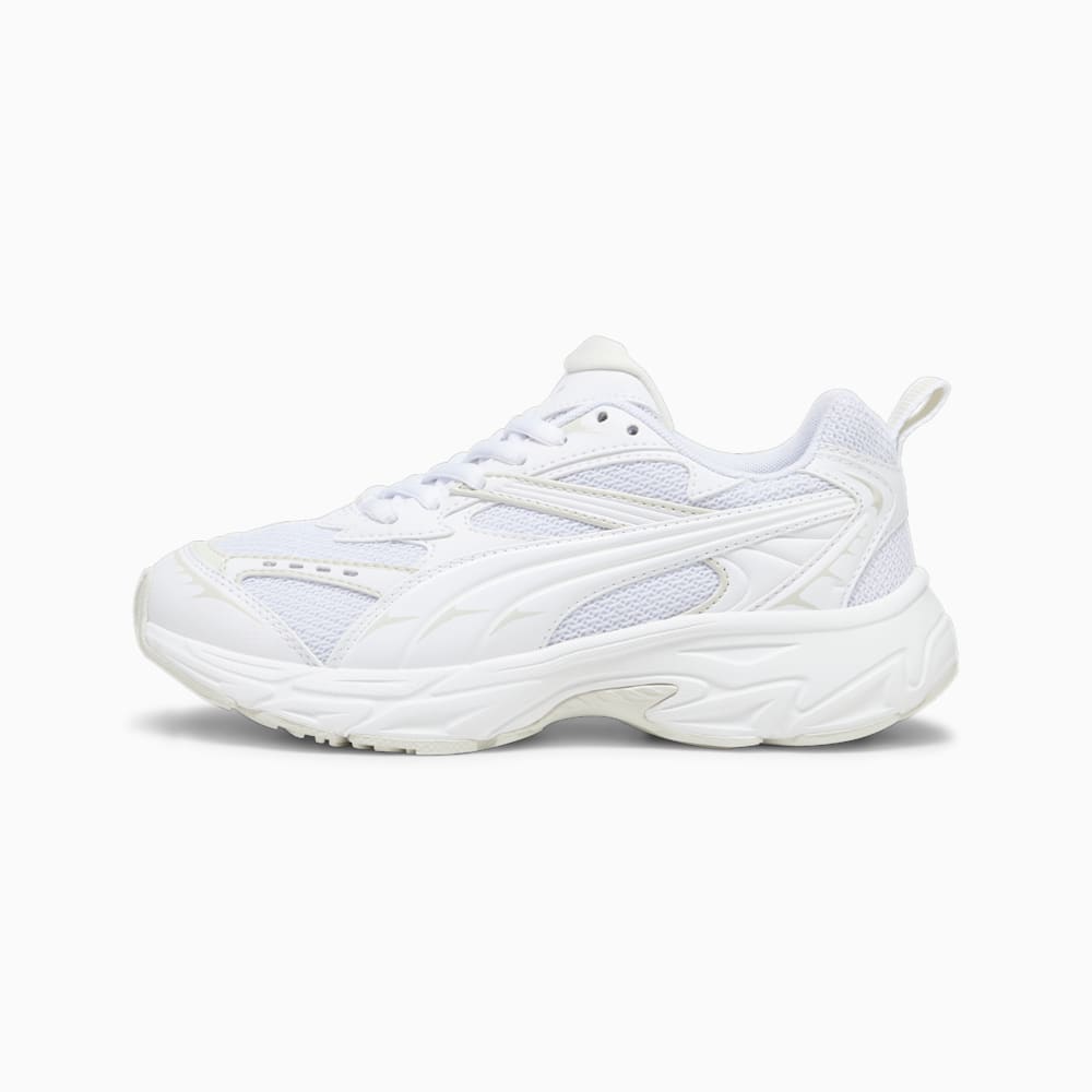 Puma Morphic Base Big Kids Sneakers - White-Sedate Gray