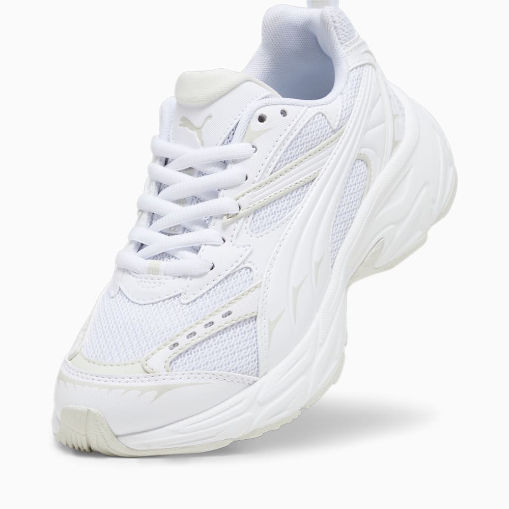 Puma Morphic Base Big Kids Sneakers - White-Sedate Gray