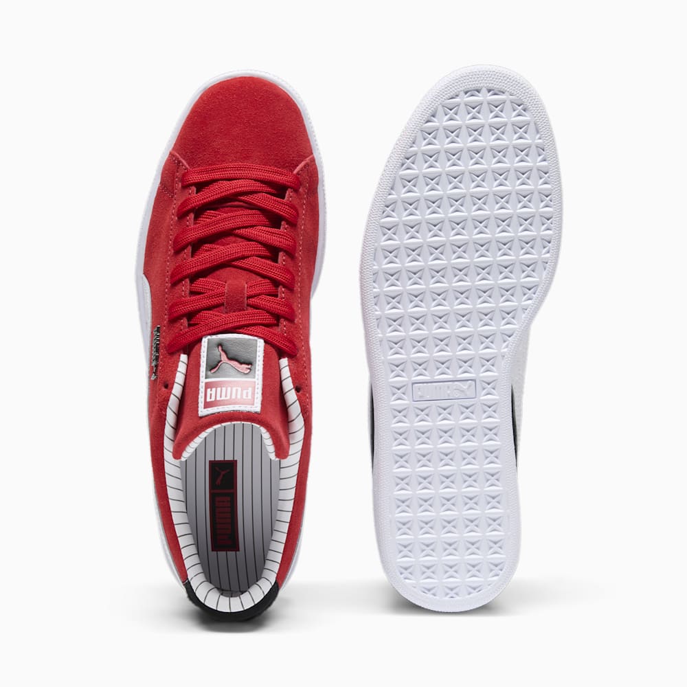 Puma Suede Pinstripe Sports Club Sneakers - For All Time Red-White-Black