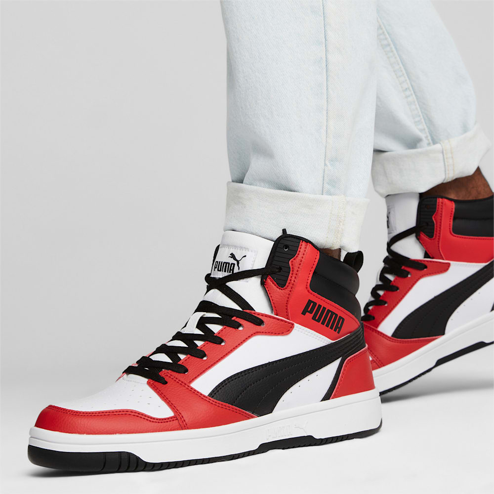 Puma Rebound Sneakers - White-Black-For All Time Red