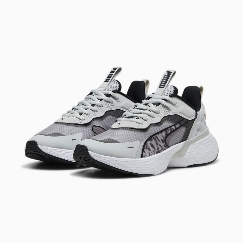 Puma SOFTRIDE Sway FelineFine Running Shoe - Cool Light Gray-Black