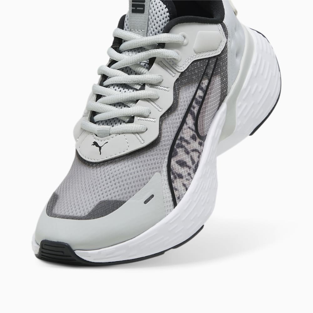 Puma SOFTRIDE Sway FelineFine Running Shoe - Cool Light Gray-Black