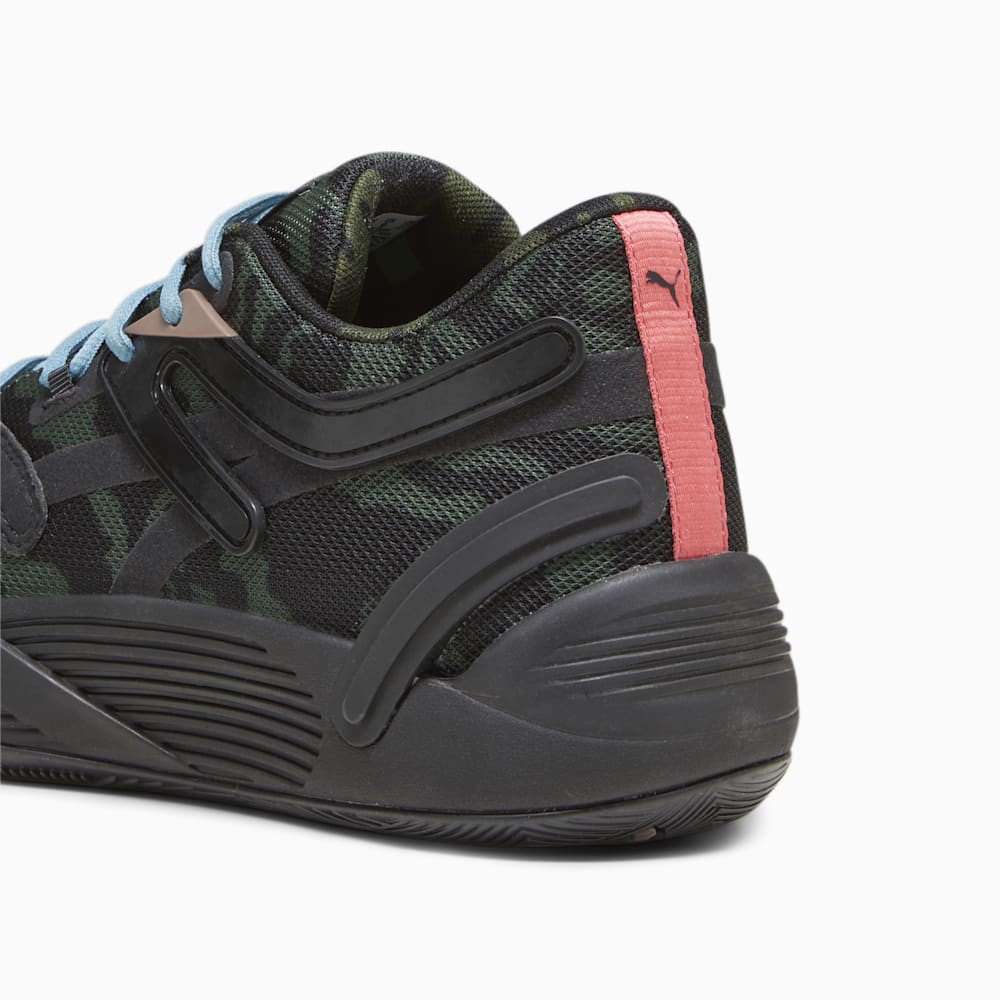 Puma TRC Blaze Court Camo Basketball Shoes - Black-Myrtle-Dark Clove-Bold Blue-Electric Blush