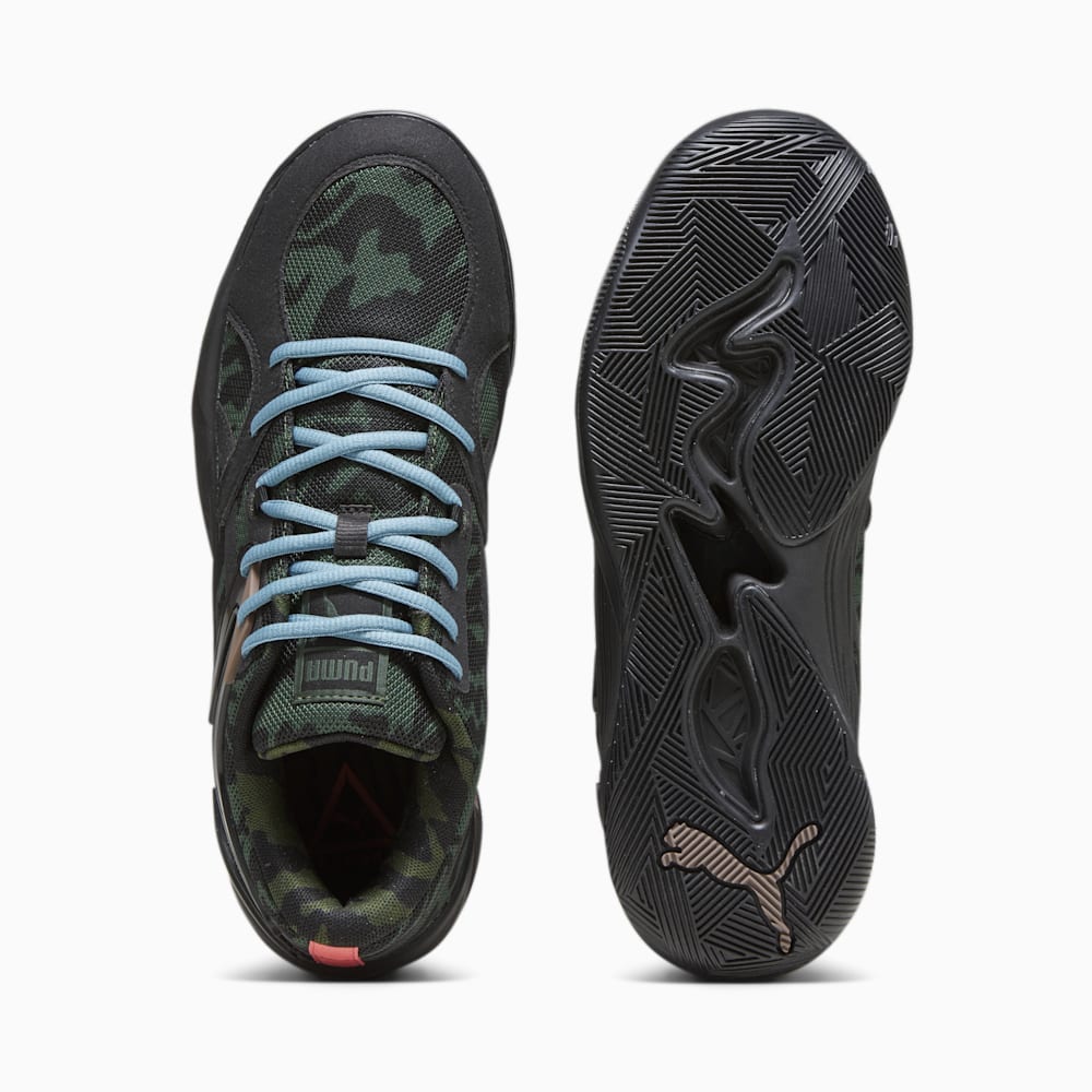 Puma TRC Blaze Court Camo Basketball Shoes - Black-Myrtle-Dark Clove-Bold Blue-Electric Blush