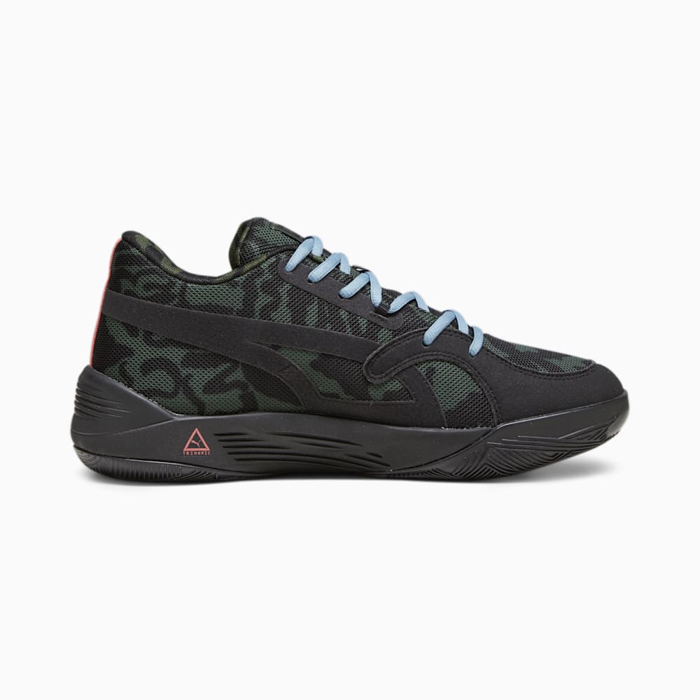 Puma TRC Blaze Court Camo Basketball Shoes - Black-Myrtle-Dark Clove-Bold Blue-Electric Blush