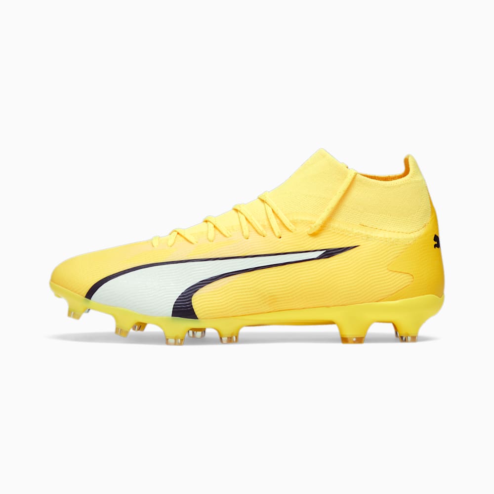 Puma ULTRA PRO FG/AG Soccer Cleats - Yellow Blaze-White-Black