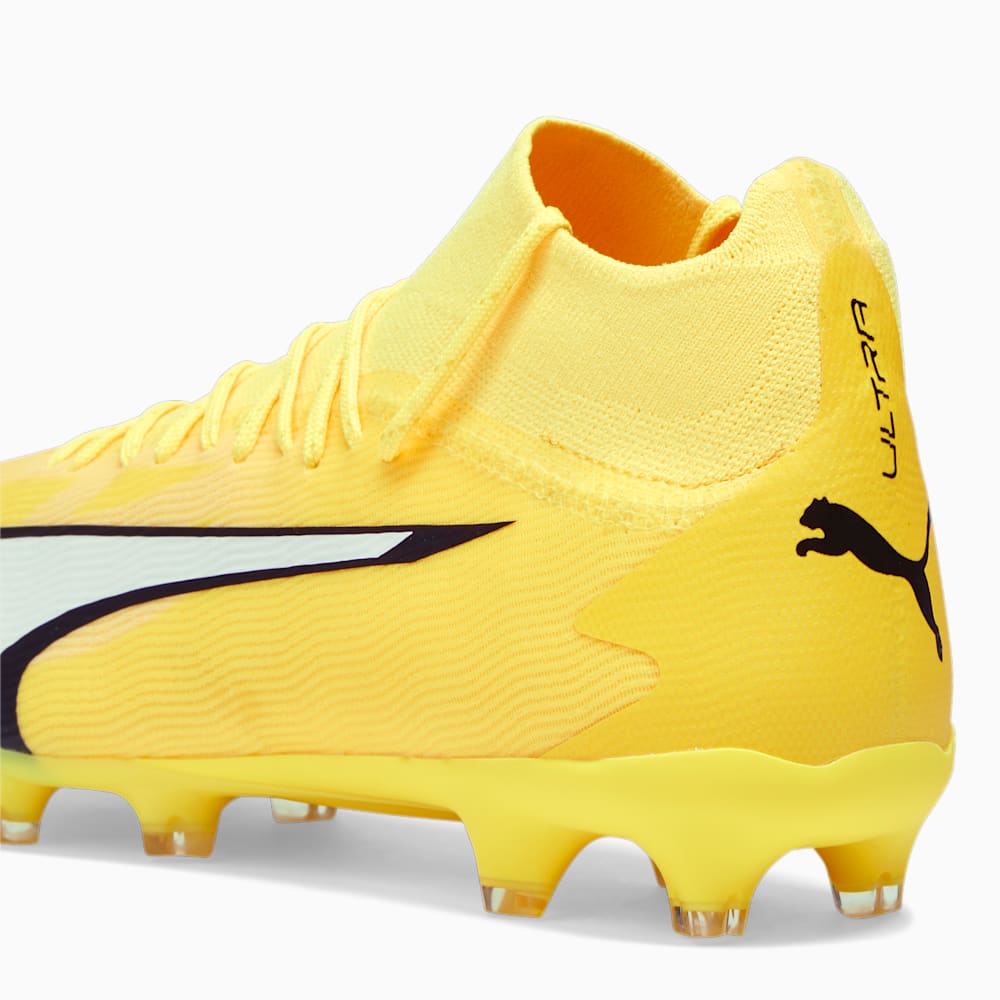 Puma ULTRA PRO FG/AG Soccer Cleats - Yellow Blaze-White-Black