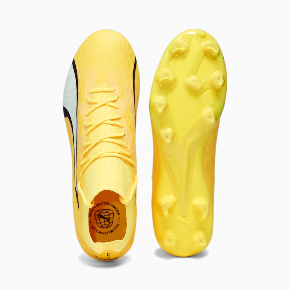 Puma ULTRA PRO FG/AG Soccer Cleats - Yellow Blaze-White-Black