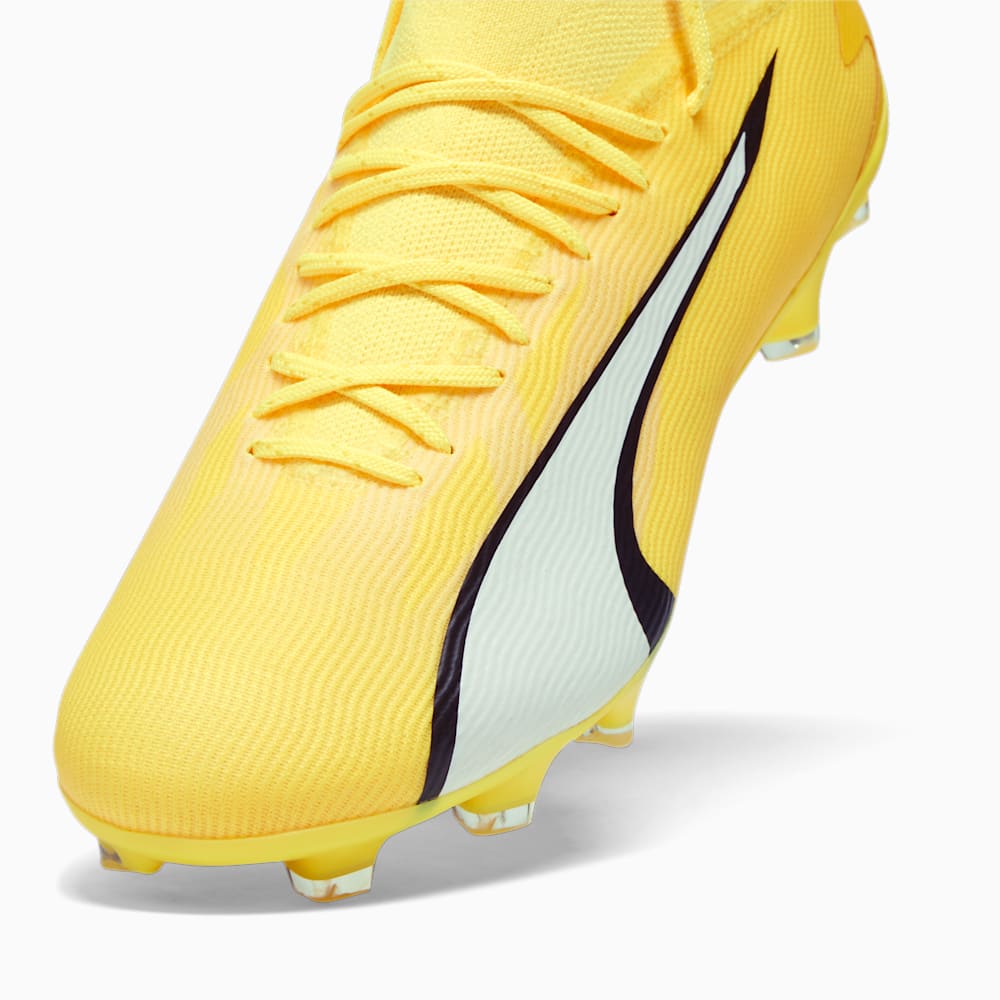 Puma ULTRA PRO FG/AG Soccer Cleats - Yellow Blaze-White-Black