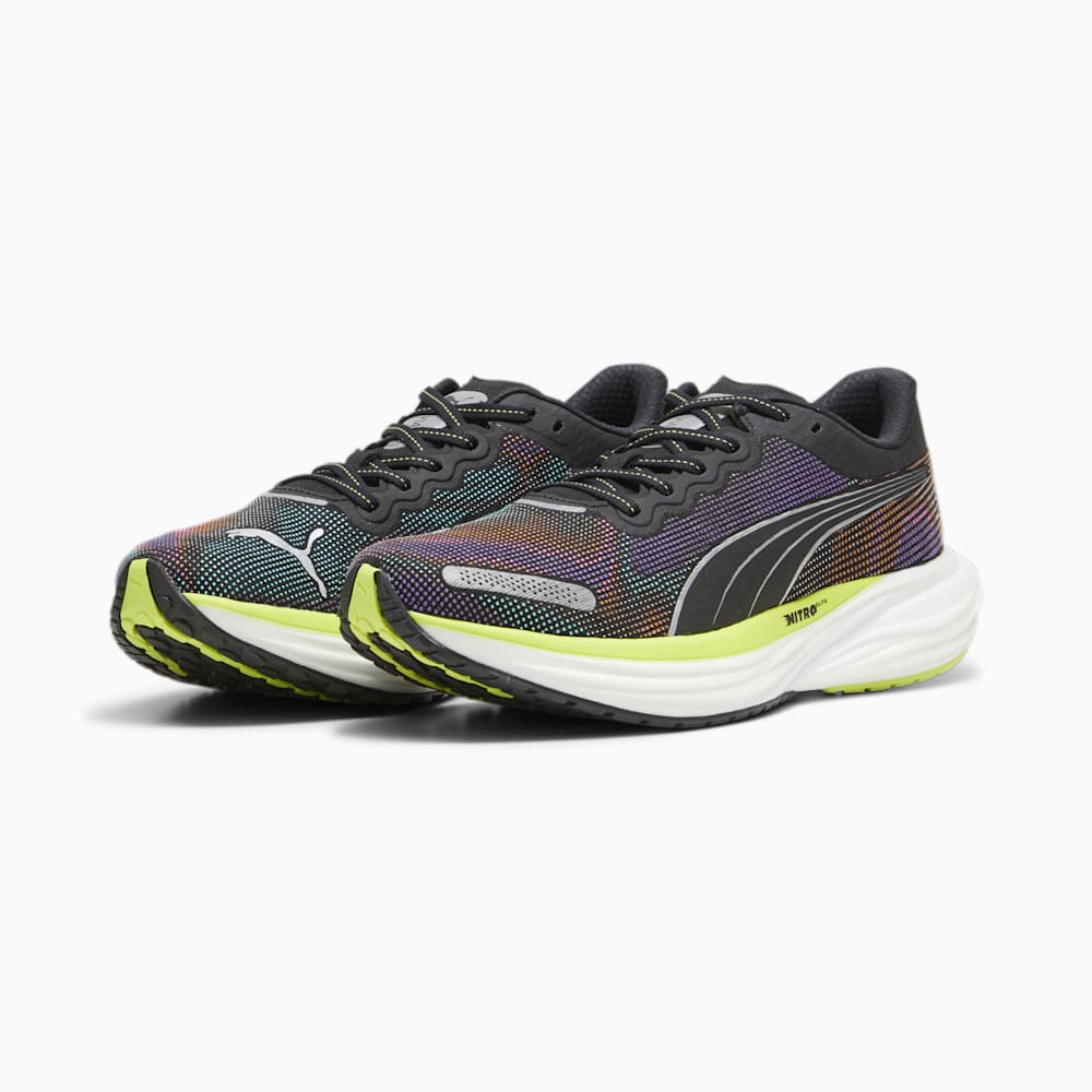 Puma Deviate NITRO™ 2 Running Shoes - Black-Lime Pow-White