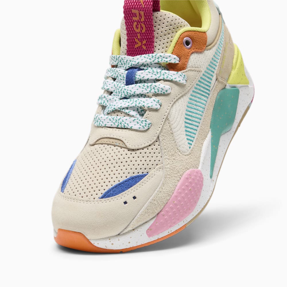 Puma RS-X Suede Multi Sneakers - Alpine Snow-Prairie Tan-Rickie Orange