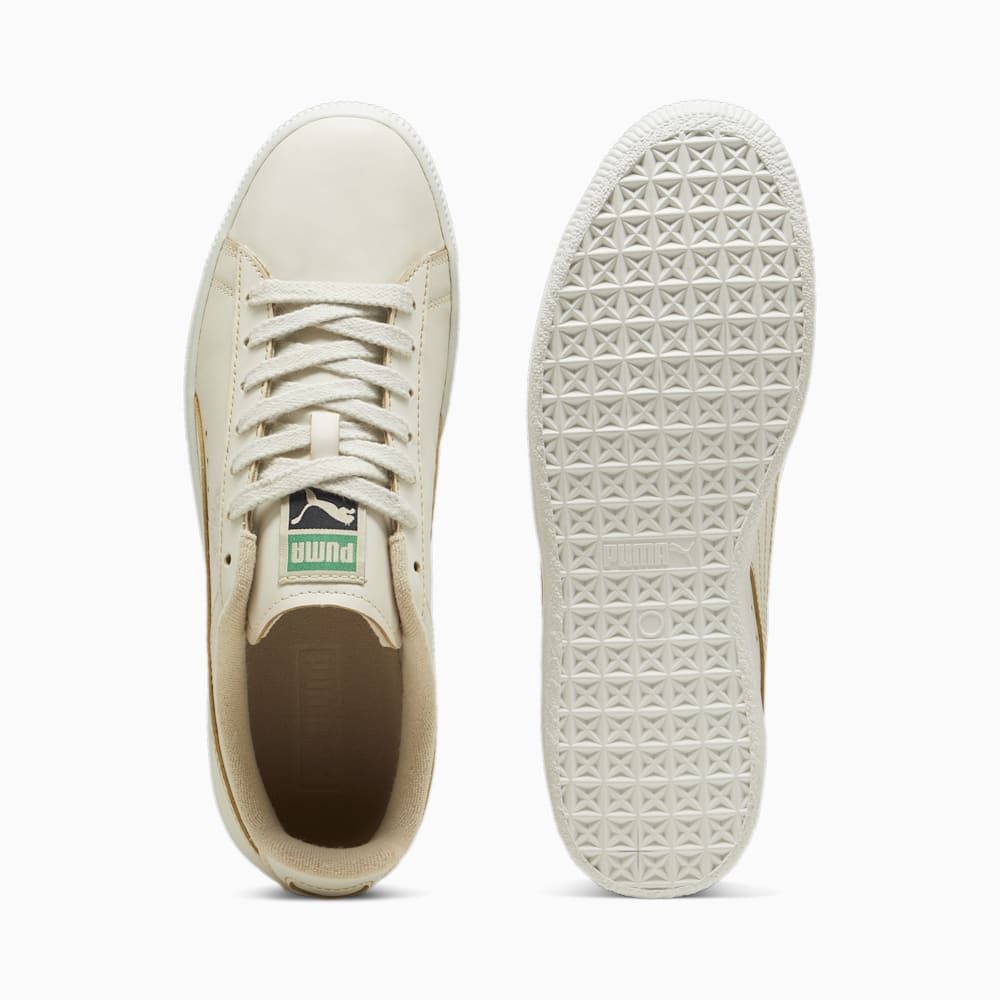 Puma Clyde Coffee Sneakers - White-Coffee-Coffee