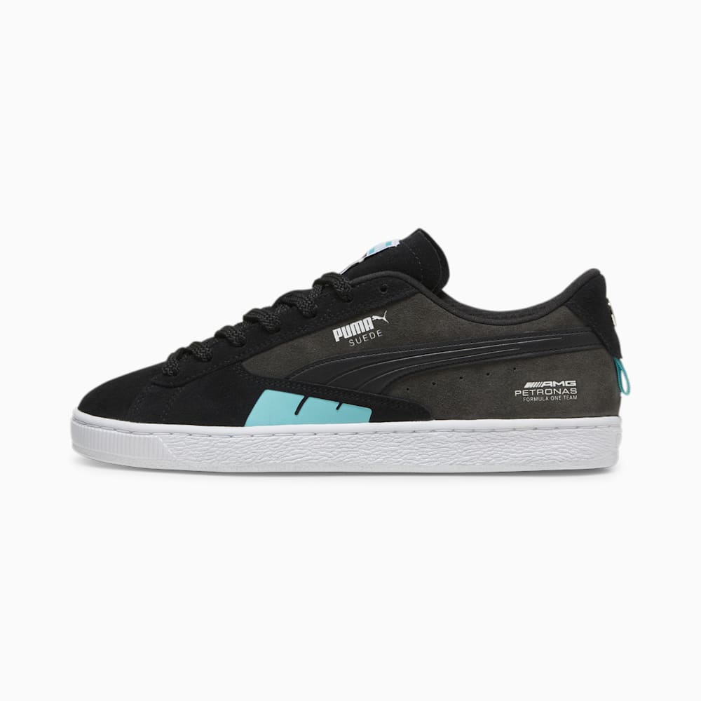 Puma Mercedes AMG-Petronas F1® Suede Sneakers - Black-Flat Dark Gray-Sheen Green