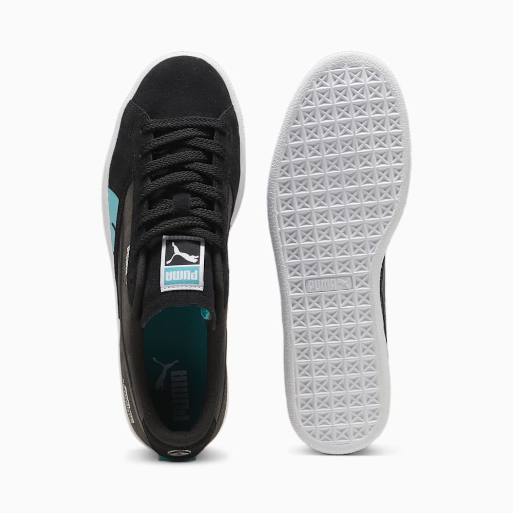 Puma Mercedes AMG-Petronas F1® Suede Sneakers - Black-Flat Dark Gray-Sheen Green