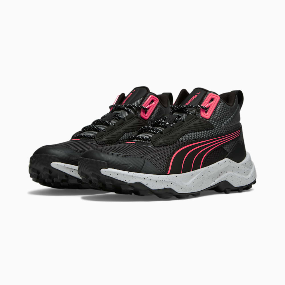 Puma Obstruct Pro Mid Running Shoes - Black-Cool Dark Gray-Fire Orchid