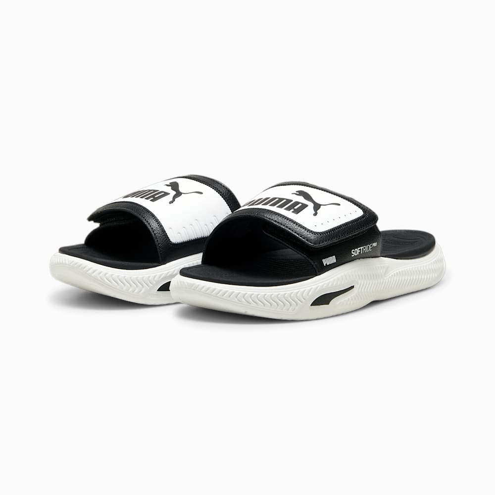 Puma SoftridePro 24 V Slides - Black-Black-White