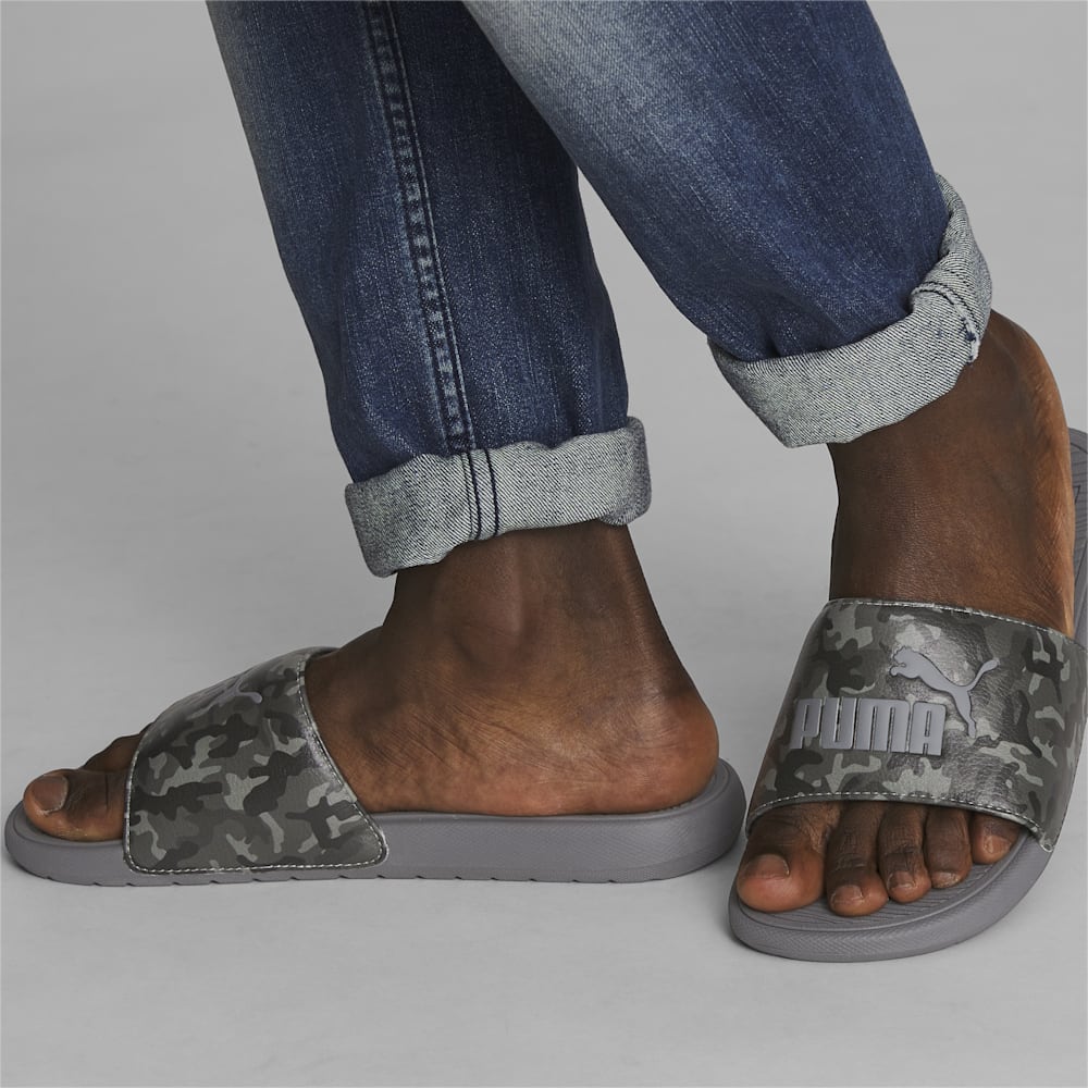 Puma Cool Cat 2.0 Camo Slides - Black-Asphalt-Flat Medium Gray-QUIET SHADE