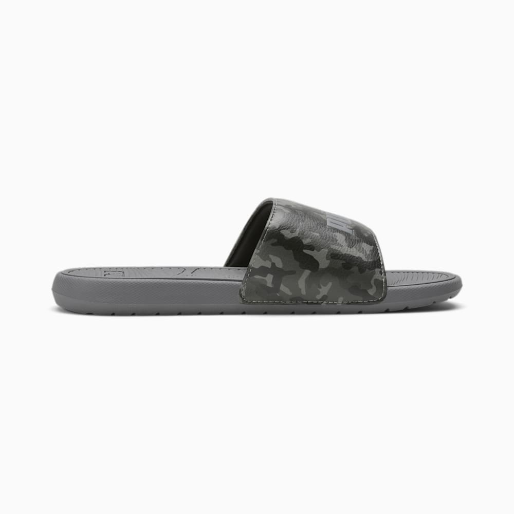 Puma Cool Cat 2.0 Camo Slides - Black-Asphalt-Flat Medium Gray-QUIET SHADE