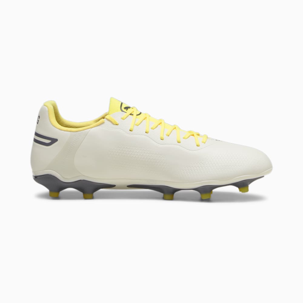 Puma KING PRO FG/AG Soccer Cleats - Alpine Snow-Asphalt-Yellow Blaze