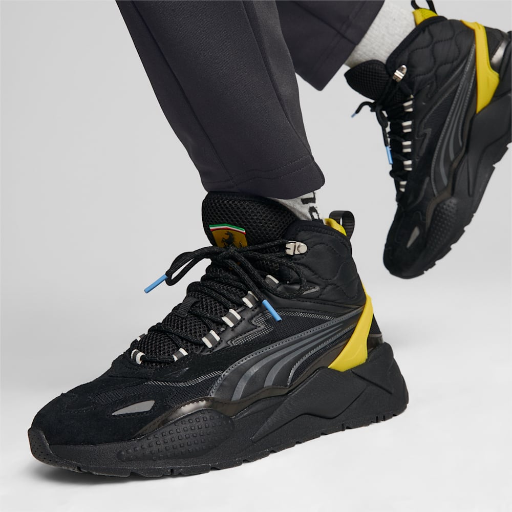 Puma Scuderia Ferrari RS-X Mid Sneakers - Black-Speed Yellow